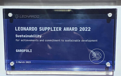 Sostenibilità: Garofoli spa premiata tra i migliori fornitori al “Leonardo Supplier Award 2022”